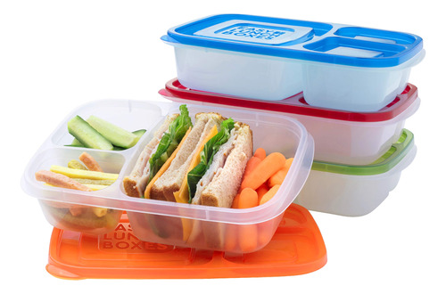 Lonchera Easylunchboxes 3 Compatimientos Bento Contenedores,