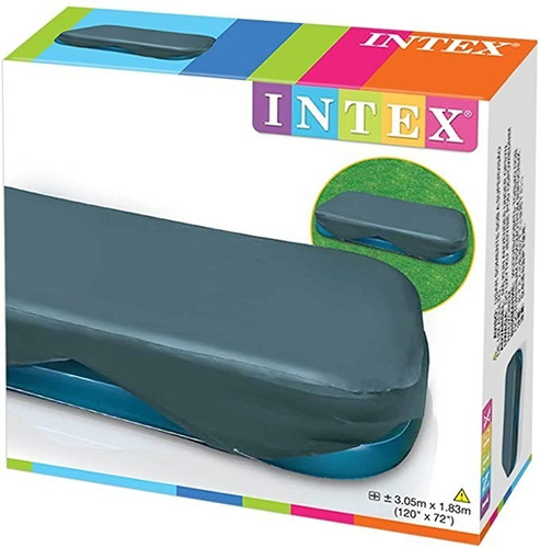 Cobertor Para Pileta Rectangular Adaptable Vinilo Azul Intex