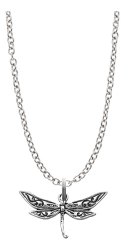 Collar Animales Dije Colgante Pareja Amigos Cadena Acero Plateado Libélula Suerte 1