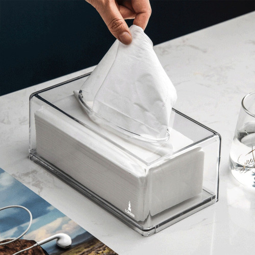 Caja de pañuelos o láminas acrílicas de cristal