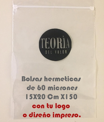 Bolsas Cierre Hermético Con Tu Logo Impreso  15x20cm X 150