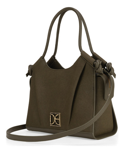 Bolsa Satchel Cloe Ecerali Mediano Color Verde