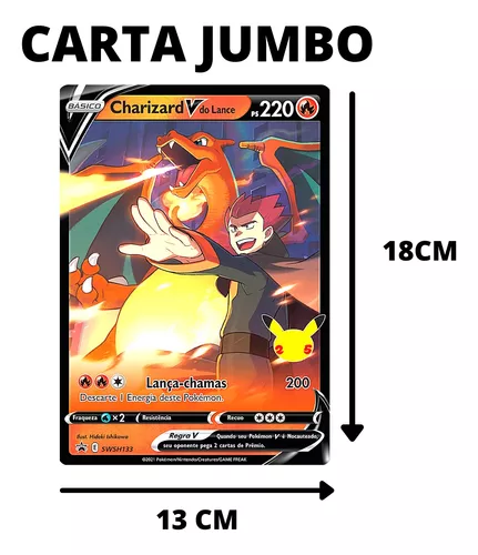 Carta Pokemon Charizard V Português Card Original Copag