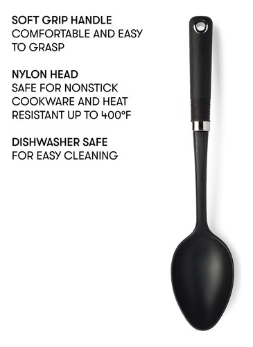 Cuchara Para Servir Antiadherente Negra Utensilios De Cocina