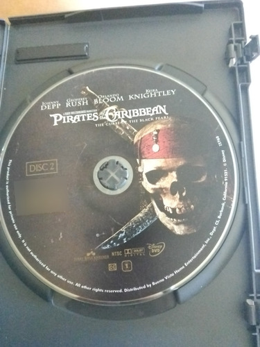 Lote 2 Dvd: Piratas Del Caribe 1 Y 2 Johnny Depp Hotsale (Usado)