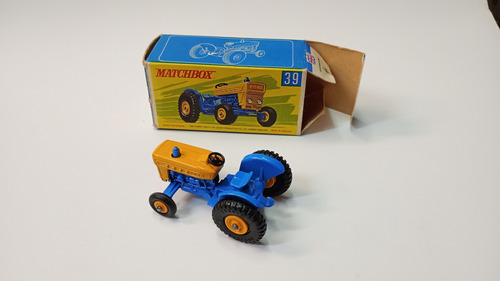 Ford Tractor No 39 Matchbox Lesney Caja Original Azul Acero (Usado)