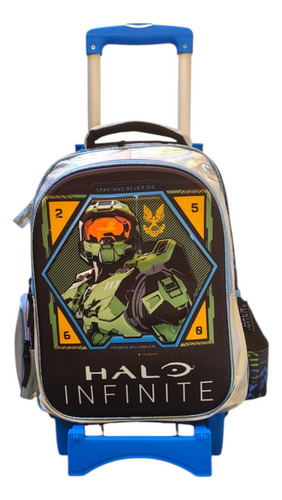 Mochila Escolar Con Carro Halo Infinite Master Chief Keepack