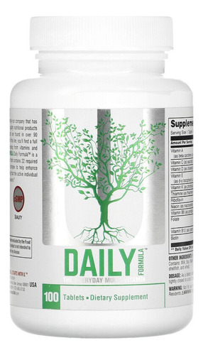 Daily Formula X 100 Tabs Vitaminas Y Minerales Universal Usa