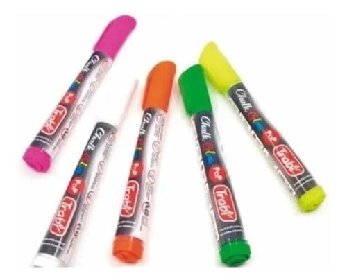 Imagen 2 de 5 de Marcador Trabi Tinta Pigmentada Para Vidrio Chalk Glass X6
