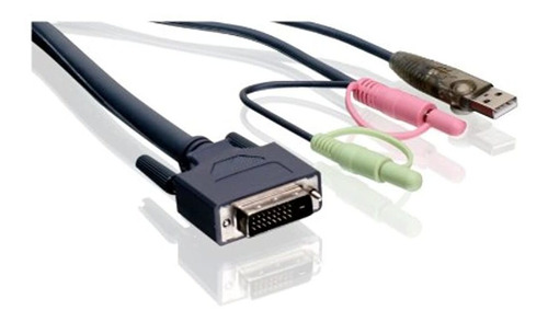 Iogear Duallink 10 Pies Dvi Kvm Cable Con Usb Y Audiomic Taa