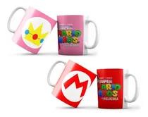 Comprar Duo Tazas Mario Bros Y Princesa Peach Taza Sublimada