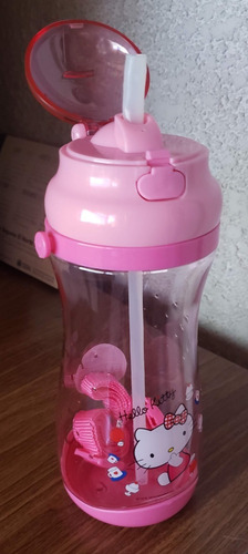 Imagen 3 de 4 de Botella Plastico Rigida Deportiva Hello Kitty Pico Silicona