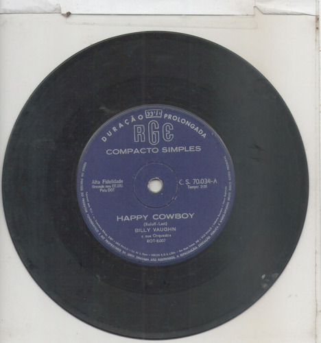 Compacto Vinil Billy Vaughn - Happy Cowboy - Rge