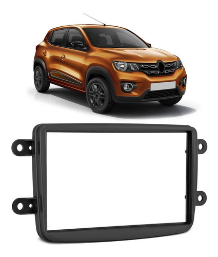 Moldura Painel 2 Din Dvd Central New Sandero 2014 2015 2016