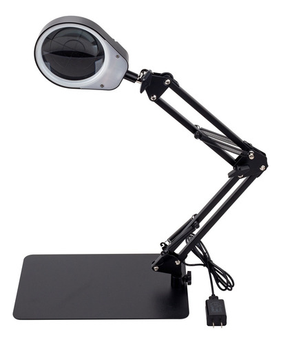 Lupa Con Luz Led Pinza Base Para Cautin Reparar Electrónicos