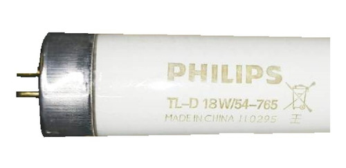 Pack X 10 Tubo 18w Luz Frìa T8 Philips 60cm G13