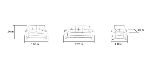 Imagen 3 de 6 de Sala 3 2 1 Marsella Cocoa Këssa Muebles