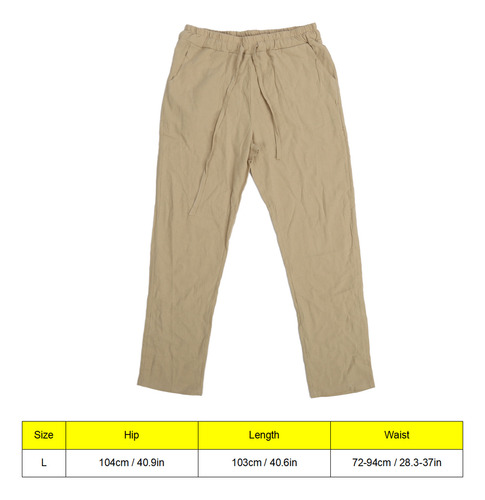 Pantalón Casual Suelto De Lino De Algodón Transpirable