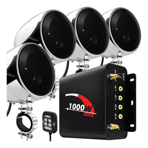 Gohawk Tn4-q Amplificador De 4 Canales De 1000 W, 4 Canales,