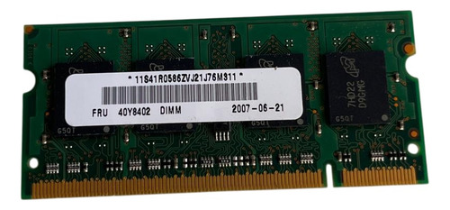 Memoria Micron 2 X 512 Mg Total 1gb Ddr2 667 Mhz (Usado)