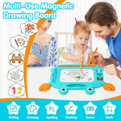 Tablero Magnético De Dibujo Cangrejo Para Niños Pequeños