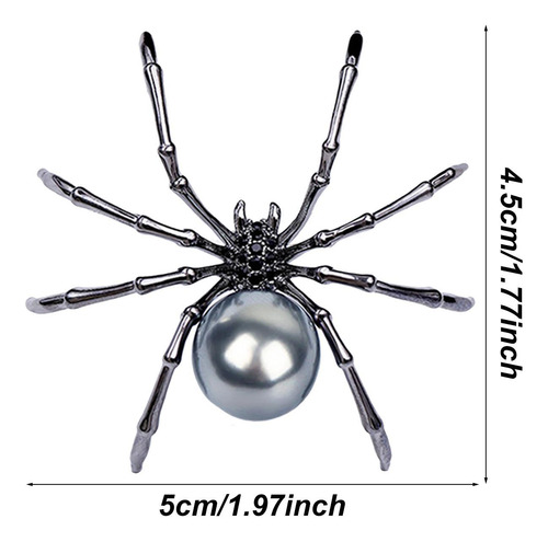 Lindo Alfiler De Araña Broche De Araña Negra Mochilas Broche