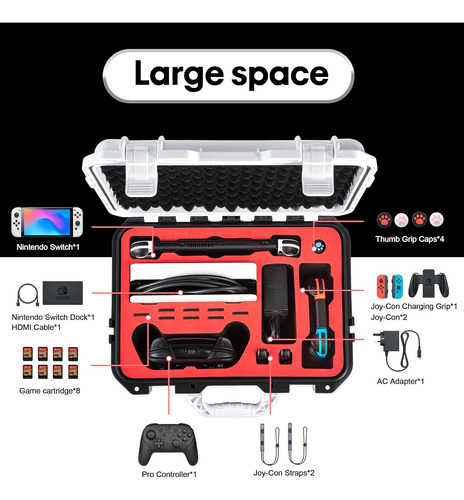 Estuche Devaso Banco-negro Para Nintendo Switch Oled (2021)