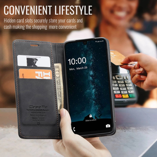 Funda Tipo Billetera Con Tapa Para Samsung Galaxy A16 5g(2024), Funda Tipo Libro Magnética De Cuero Con Tarjetero,