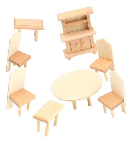 Juego De Muebles De Casa De Muñecas Juego De Comedor