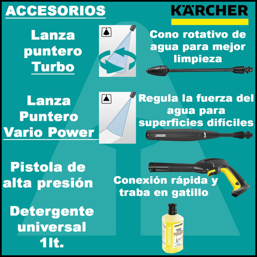 Imagen 2 de 9 de Combo Hidrolavadora Karcher + Aspiradora Karcher