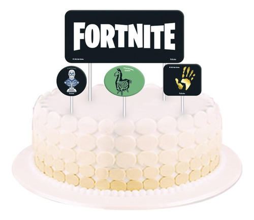 Topper Para Bolo Fortnite Festcolor 4und