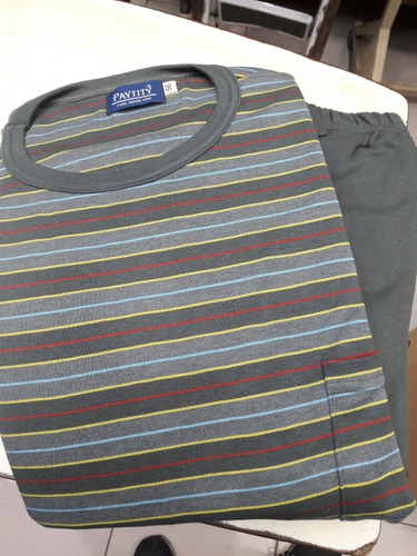 Imagen 5 de 10 de Pijama Hombre Invierno Interlock Puro Algodon Excelente