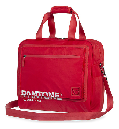 Duffle Bag De Viaje Textil Oe X Pantone Unisex Color Rojo