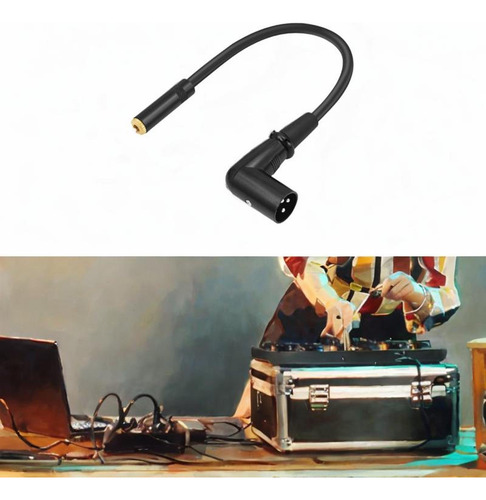 Cable De Ángulo Xlr Xlr De 90 Grados, 1 35 Trs A Xlr Macho