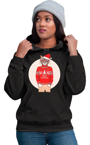 Sudadera De Navidad Unisex Gato Con Sueter Navideño