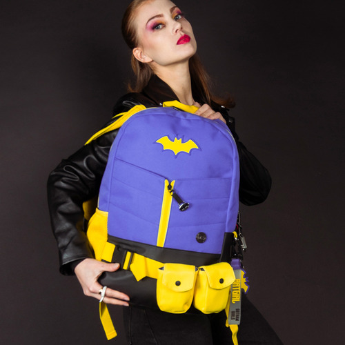 Mochila Dc Comics Batgirl Casual Morado Escudo