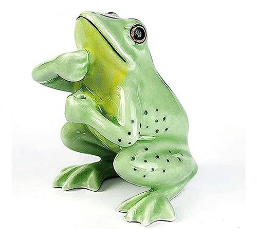 Soporte De Incienso Rana Verde 2 Alto, Quemador Cerámica Mul