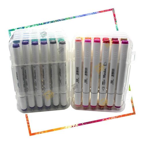 Imagen 2 de 6 de Marcador Doble Punta X48 T/ Touch Soft Copic Kure +estuche