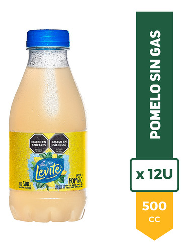 Agua Saborizada Levite 500ml Pomelo Sin Gas Pack X12