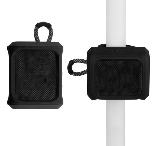 Funda De Silicona Para Altavoz Para Jbl Go 3 Con Correa Negro