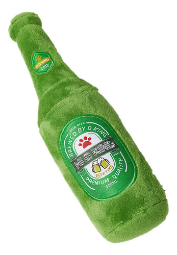 Garrafa De Cerveja Para Pet Pelúcia 25cm Brinquedo Cachorro Cor Colorido Desenho Beer