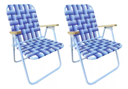 Sillón Plegable Cintas Reposera X2 Camping Silla Playa Envío