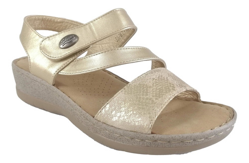 Imagen 4 de 4 de Sandalias De Mujer A35762 Dorado