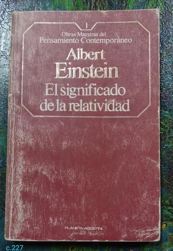 comprar Albert Einstein \u002F El Significado De La Relatividad  Agostini