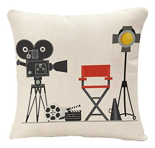 Funda De Almohada Decorativa Película Directores Silla...