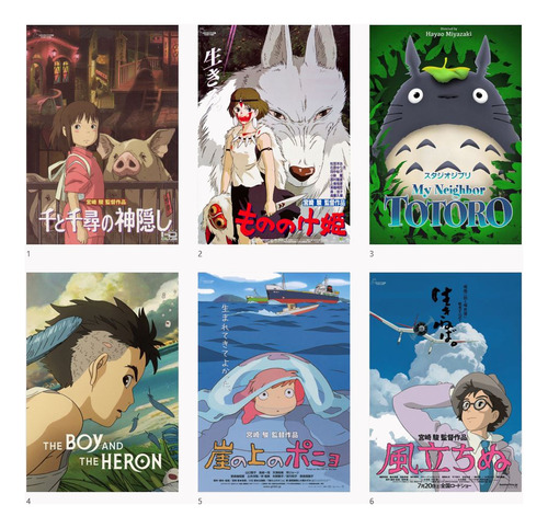 Pack 10 Posters Studio Ghibli A4