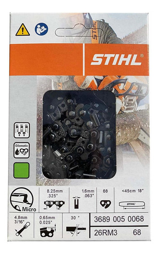 Stihl 26rm3-68 Oilomatic Rapid - Cadena De Motosierra De 18.