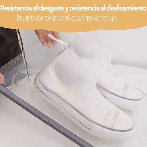 Imagen 3 de 9 de Zapatones Silicona Cubre Calzado Protecc Sanitario Lluvia ++