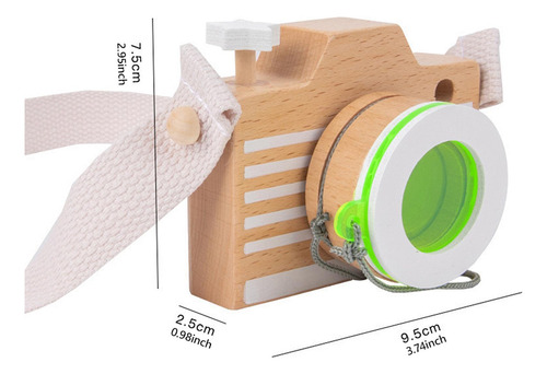 Cámara De Juguete De Madera, Juguete De Percepción Verde