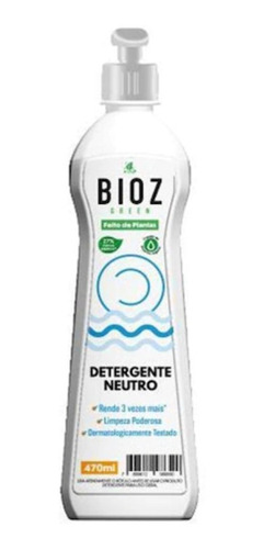 Kit 3x: Detergente Neutro Biodegradável Bioz Green 470ml